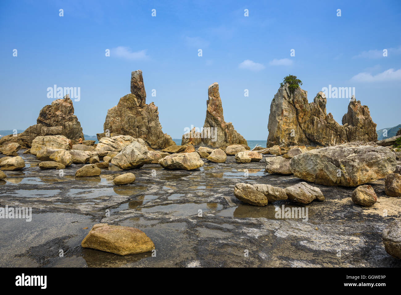 Kushimoto, Wakayama Prefecture, Japan coastline at Hashiguiiwa rocks