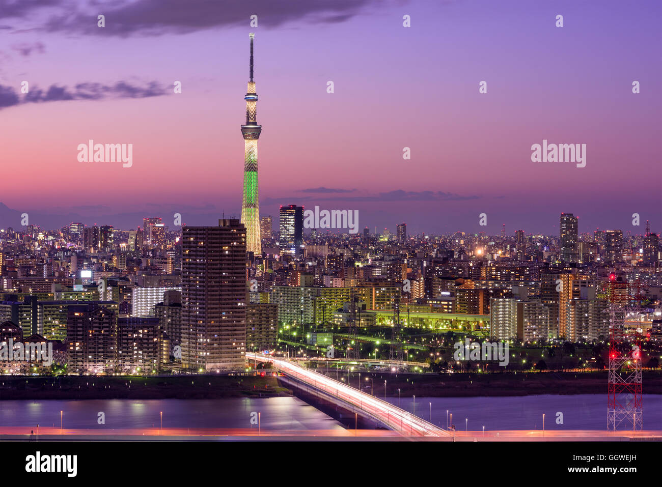 Tokyo, Japan skyline at the Skytree. Stock Photo