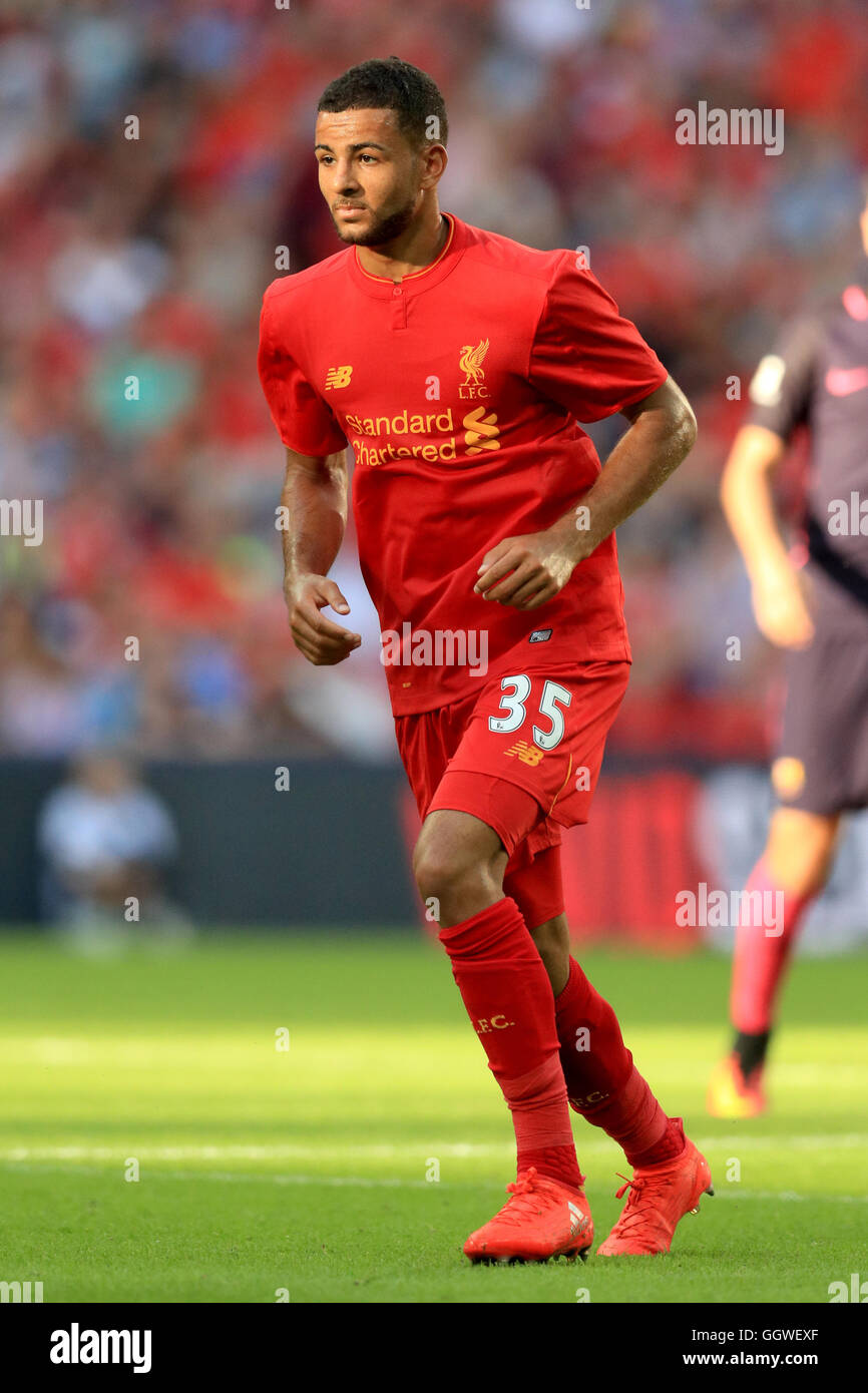 Liverpool's Kevin Stewart during the pre-season friendly match at Wembley Stadium, London. PRESS ASSOCIATION Photo. Picture date: Saturday August 6, 2016. See PA story SOCCER Liverpool. Photo credit should read: Adam Davy/PA Wire. RESTRICTIONS: No use with unauthorised audio, video, data, fixture lists, club/league logos or 'live' services. Online in-match use limited to 75 images, no video emulation. No use in betting, games or single club/league/player publications. Stock Photo