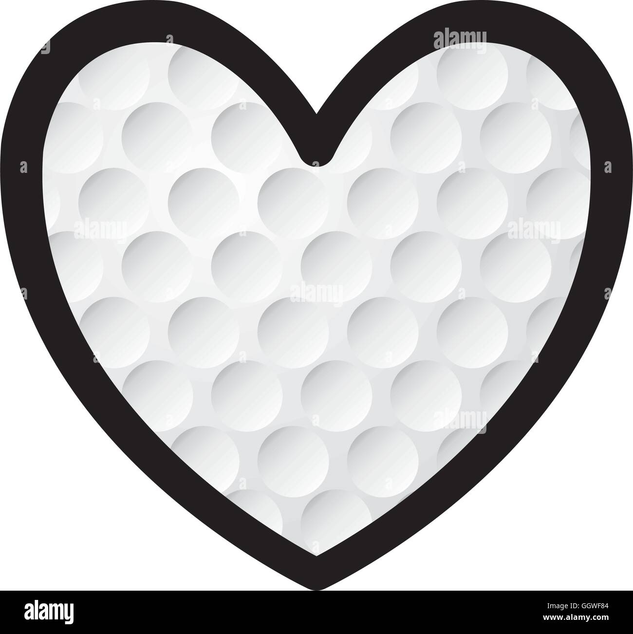 Golf Heart Ball Sport Hobby Icon Vector Graphic Stock Vector Image Art Alamy