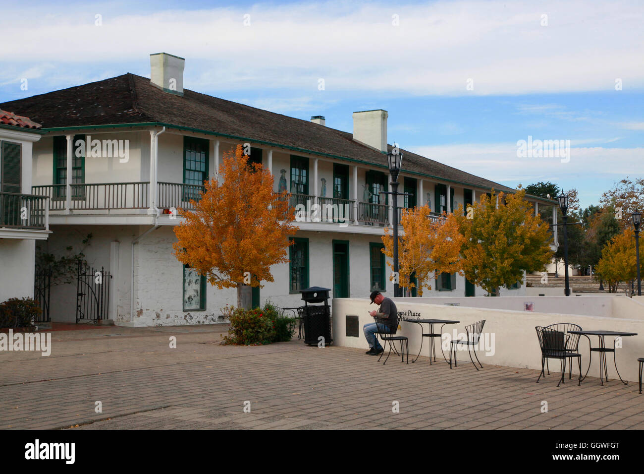 The historic PACIFIC HOUSE is now a museum  - MONTEREY, CALIFORNIA Stock Photo
