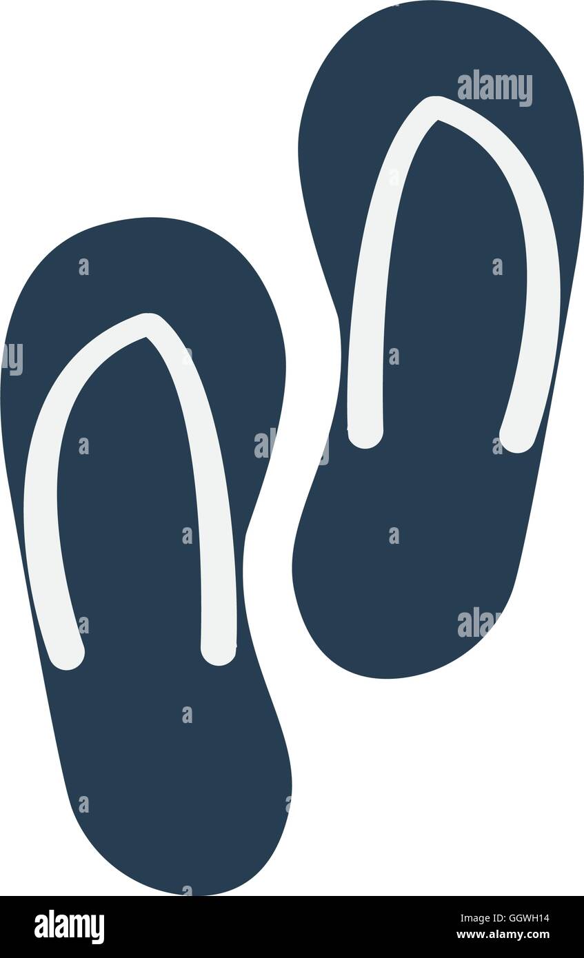 sandals shoes summer vacation pool icon.Vector graphic Stock Vector ...
