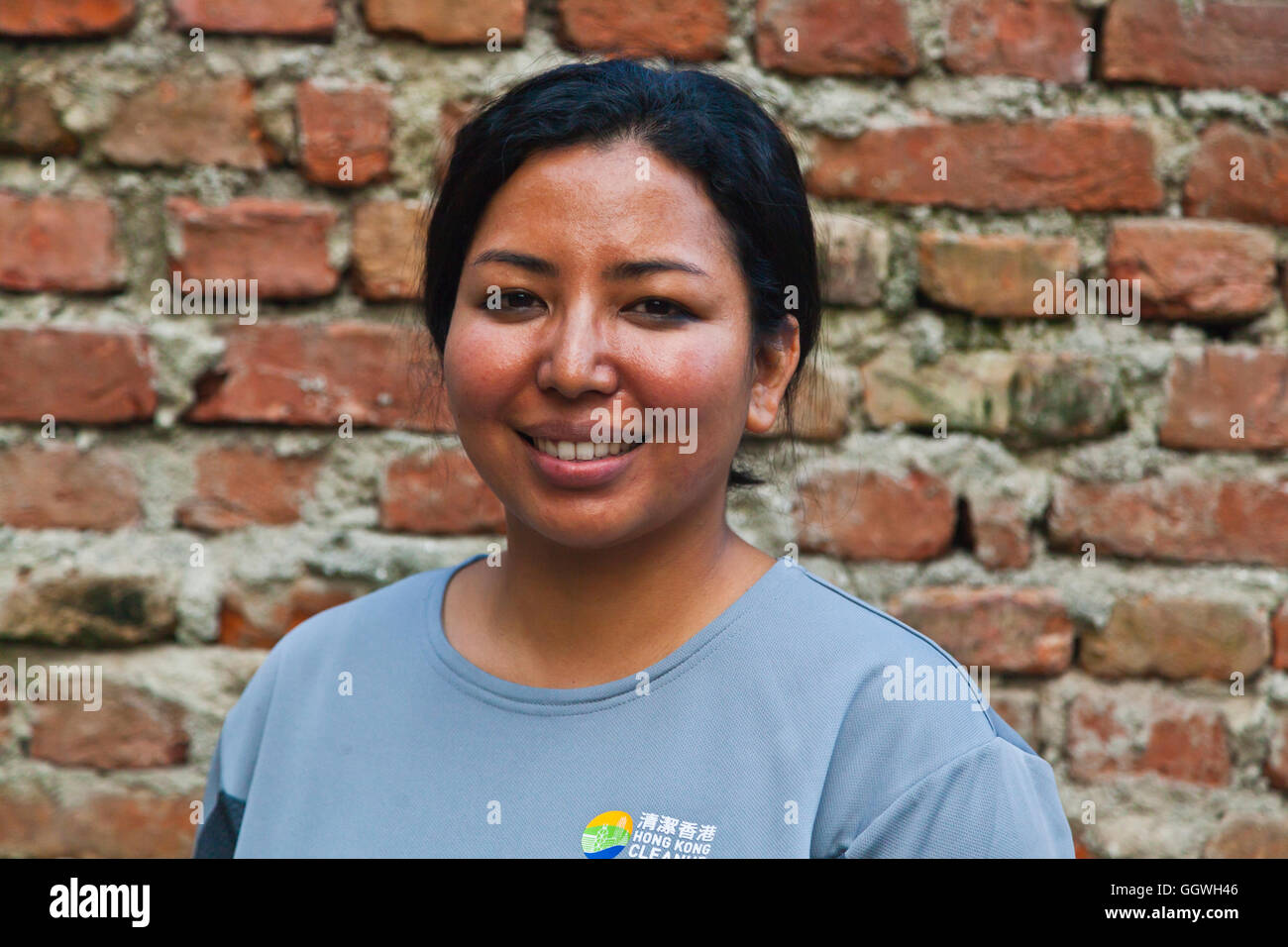 NEELAM PRADHANANGA founder of Clean Up Nepal, a Nepali NGO dedictated to solving the garbage problems of KATHMANDU NEPAL Stock Photo