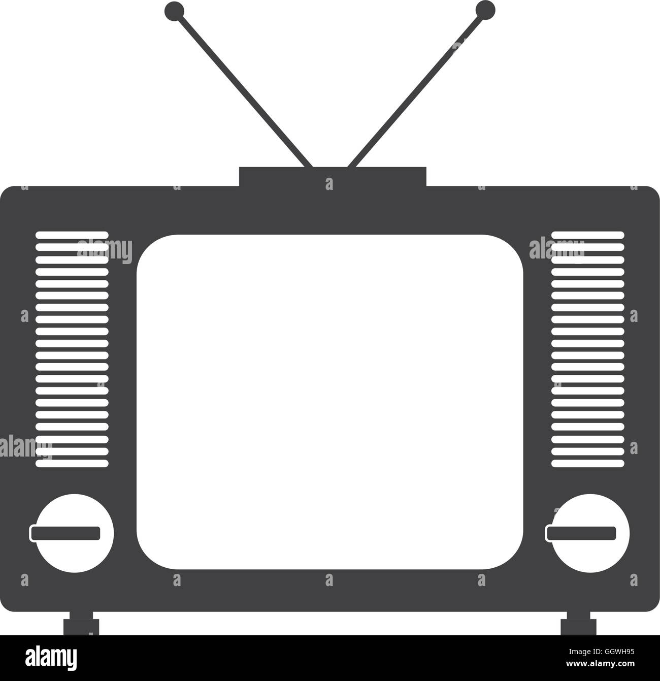 tv television vintage retro icon. Vector graphic Stock Vector Image ...