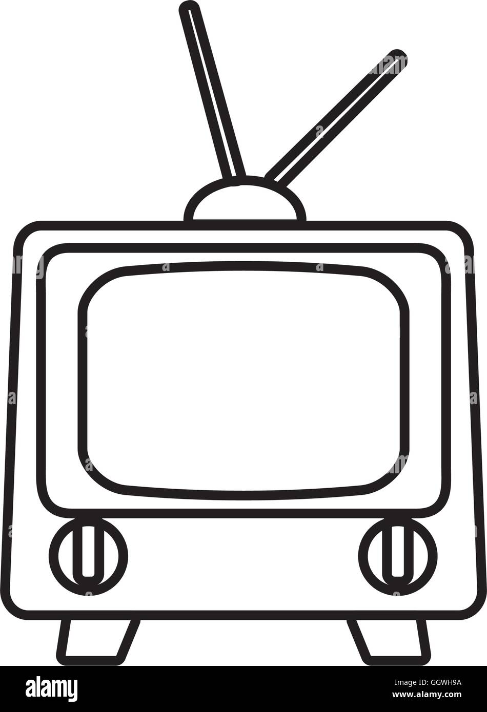 tv television vintage retro icon. Vector graphic Stock Vector Image ...