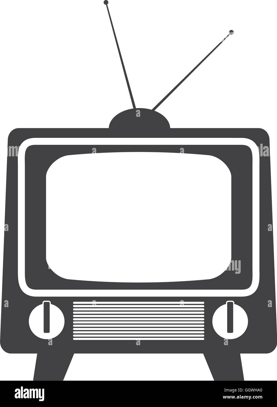 tv television vintage retro icon. Vector graphic Stock Vector Image ...