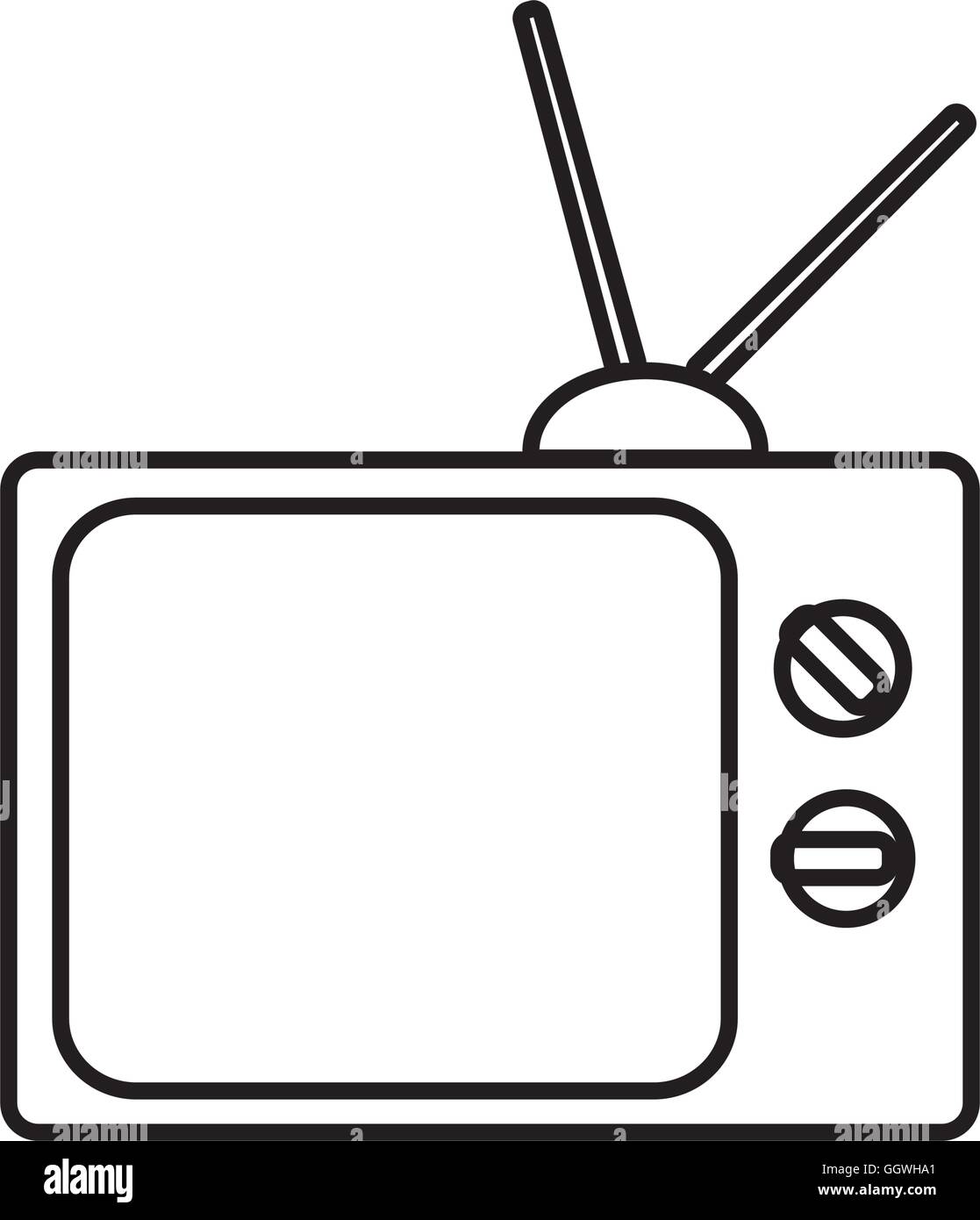 tv television vintage retro icon. Vector graphic Stock Vector Image ...