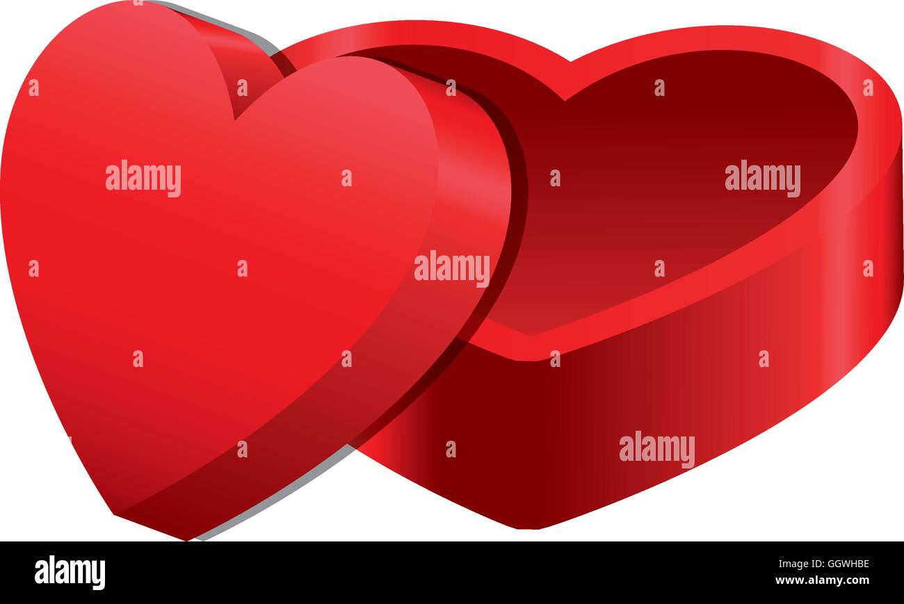 heart box love romantic passion icon. Vector graphic Stock Vector Image ...