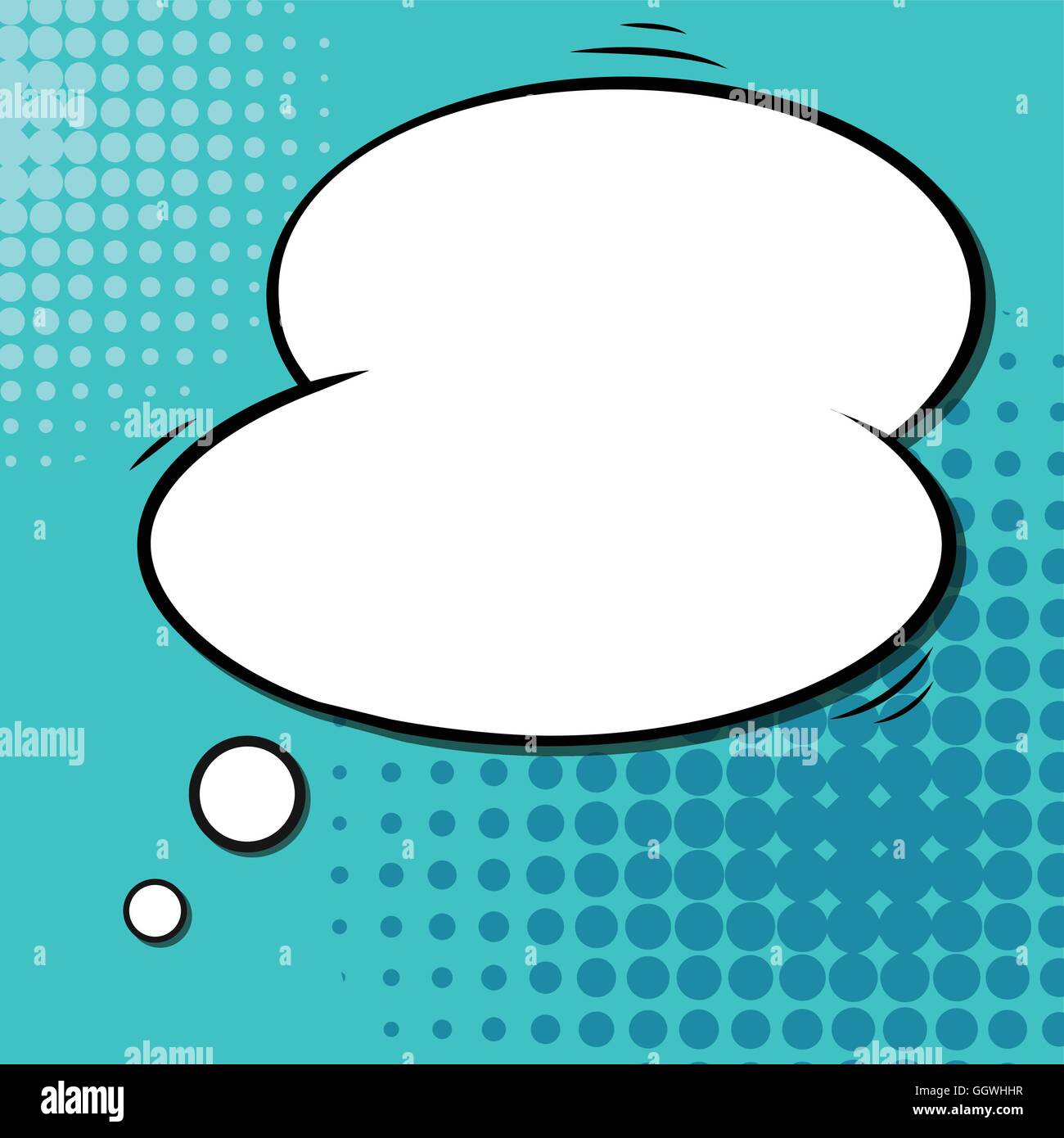 Isolated comic thinking bubble, Vector illustration Stock Vector Image