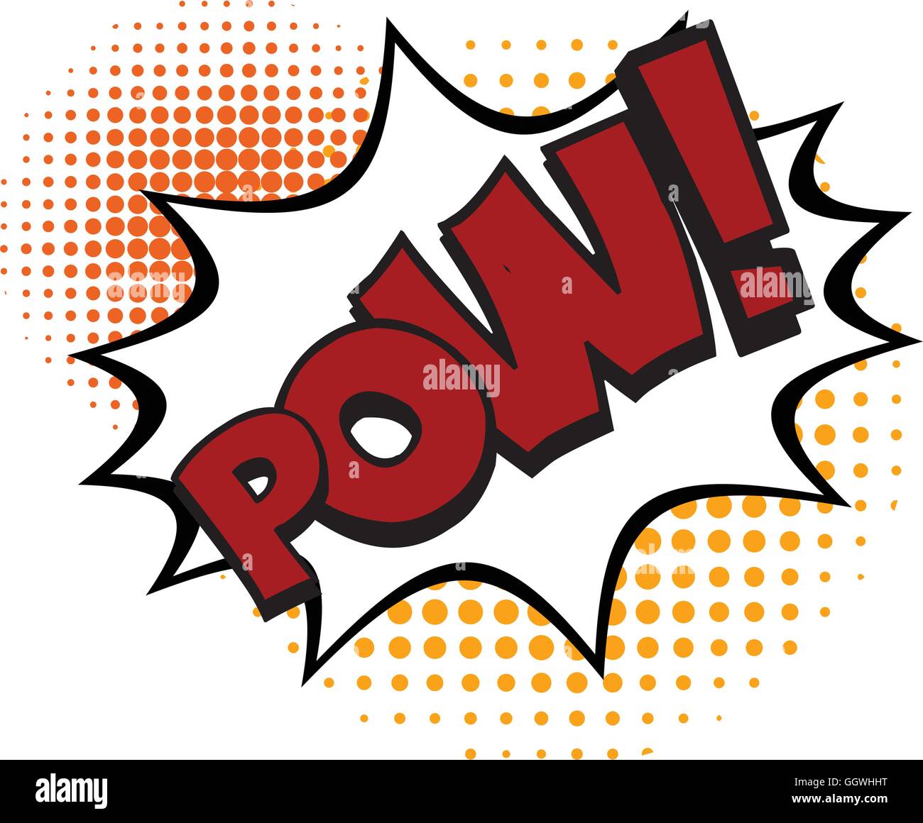 Isolated comic expression, Vector illustration Stock Vector