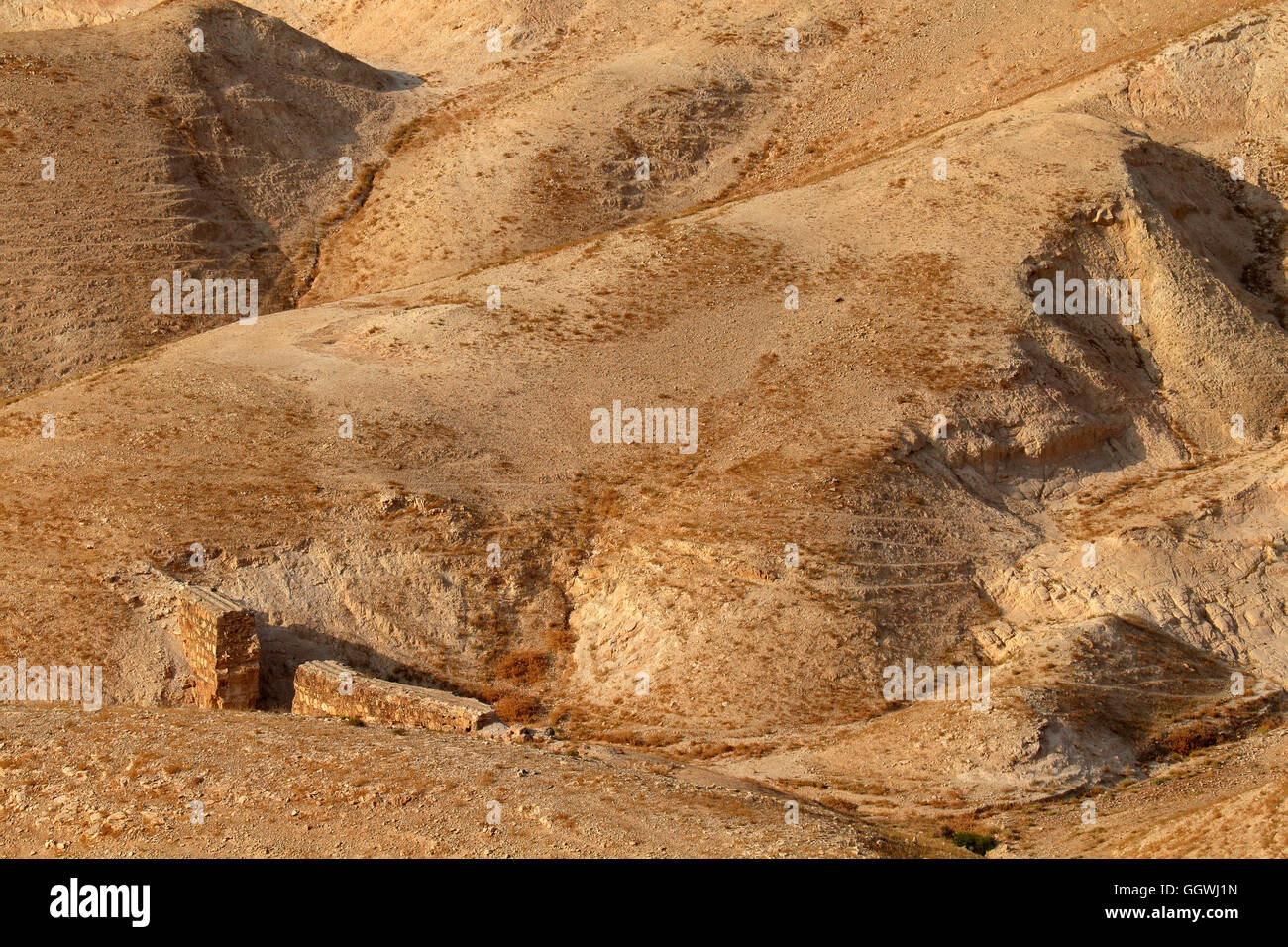 Mountainous Judean desert landscape near Jericho, Israel Stock Photo