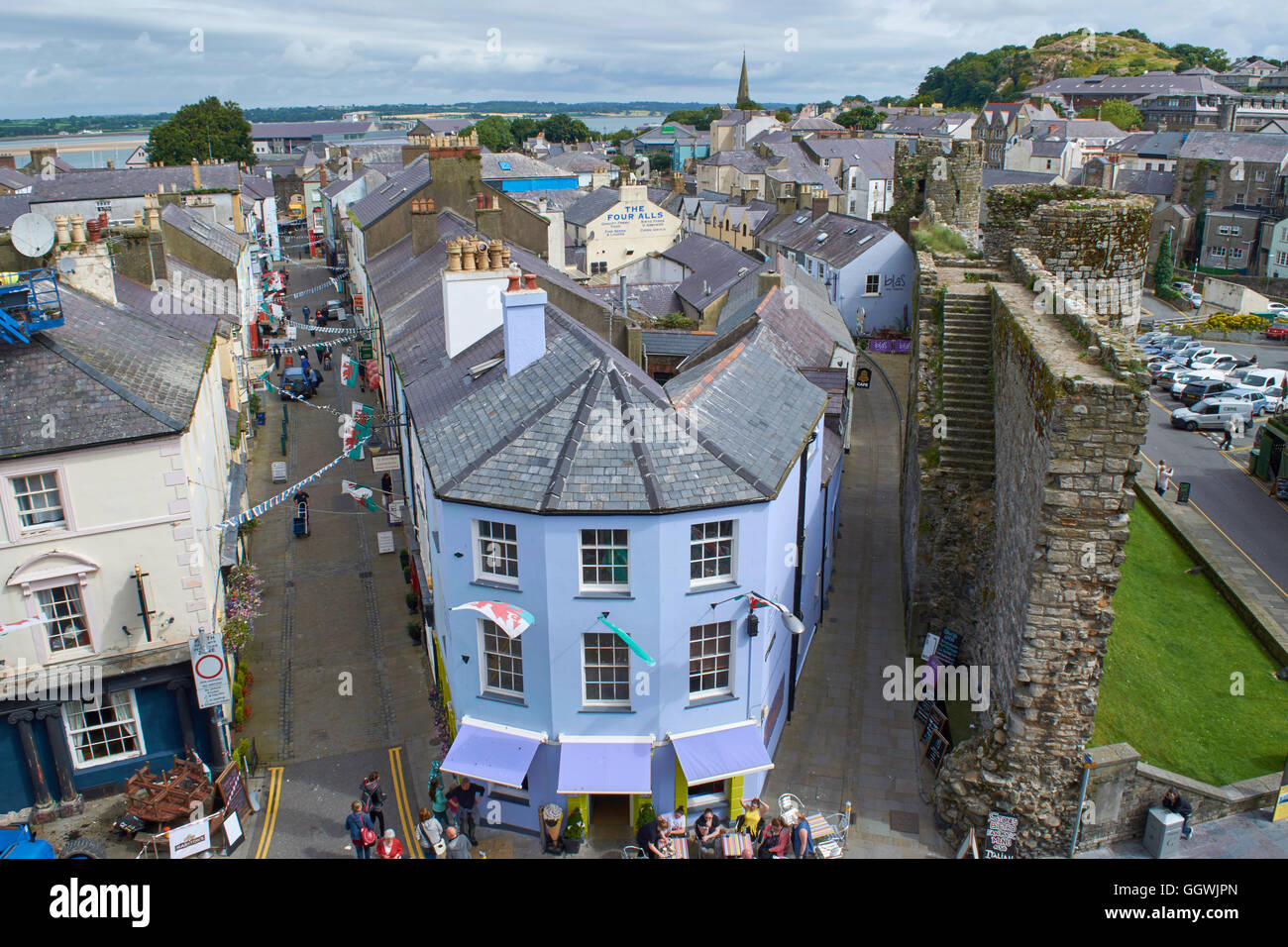 caernarfon town Stock Photo Alamy