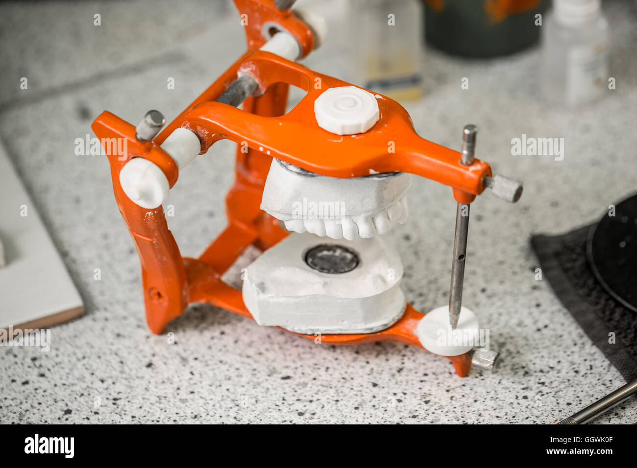 Articulator, equipment in dental laboratory Stock Photo Alamy