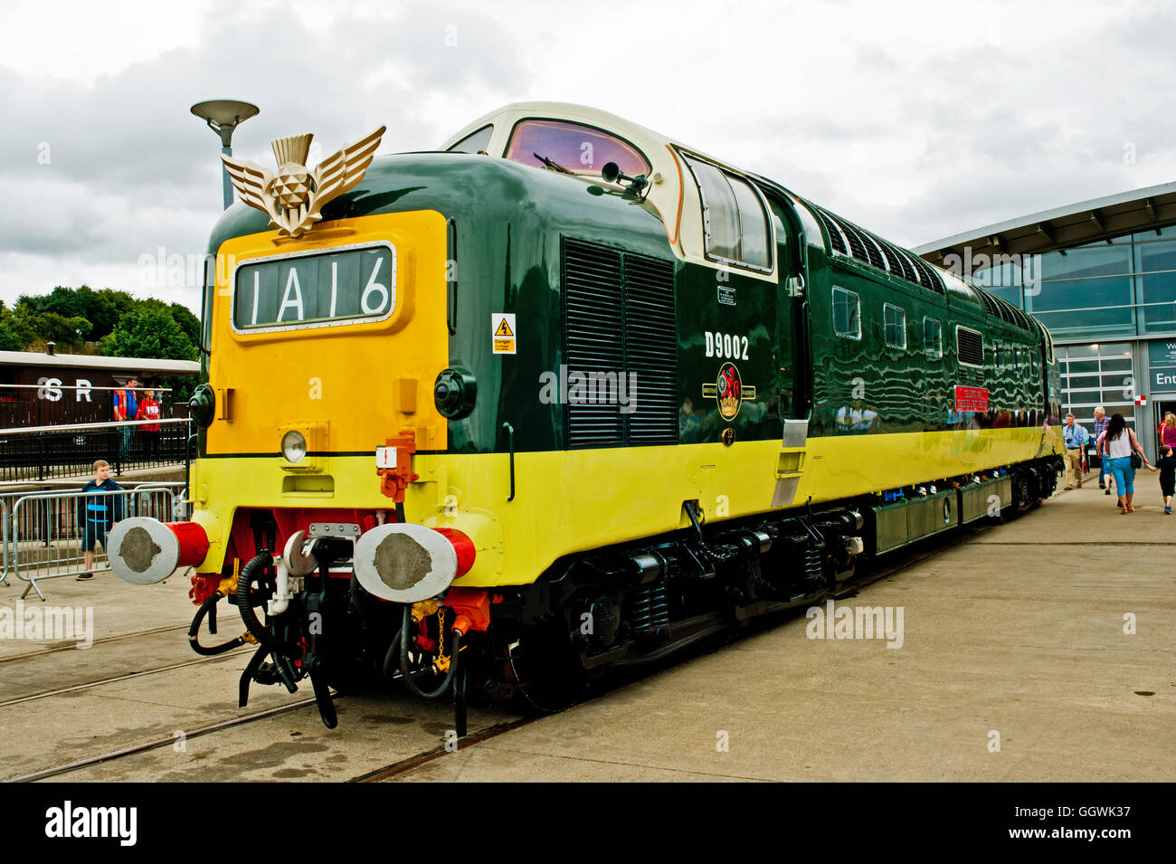 Deltic No D9002 Kings Own Yorkshire iLght Infantry at Locomotion Railway Museum Shildon Stock Photo