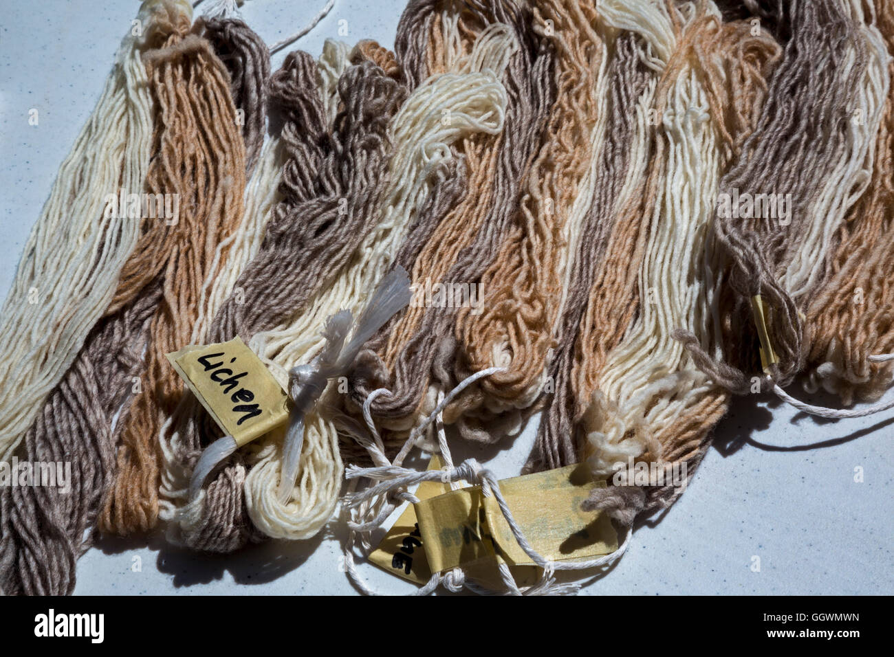 Ganado, Arizona - A sheep, wool, and weaving workshop at the Hubbell Trading Post on the Navajo Nation. Stock Photo