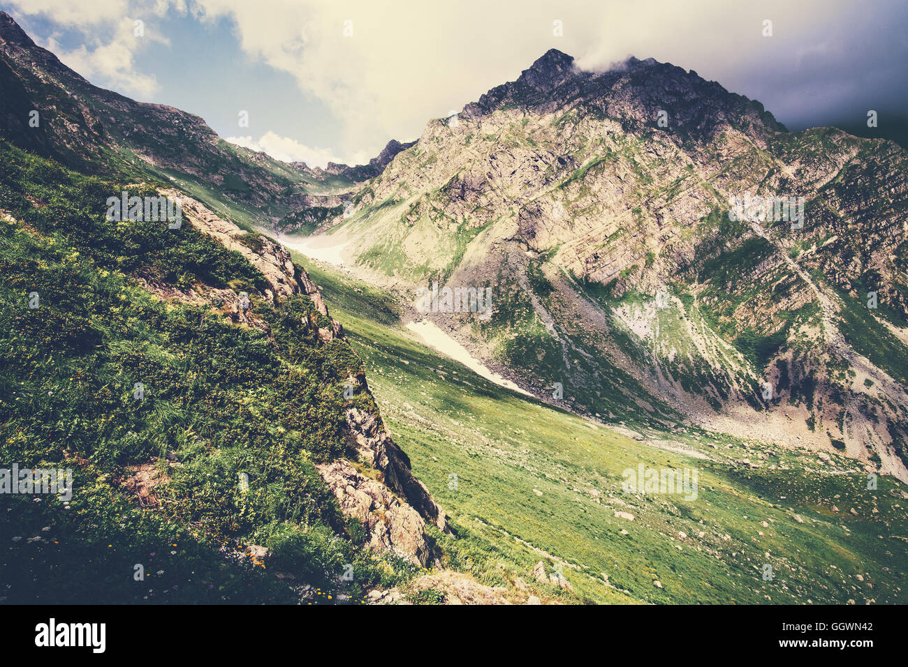 Rocky Mountains Landscape Summer Travel scenic view Stock Photo - Alamy