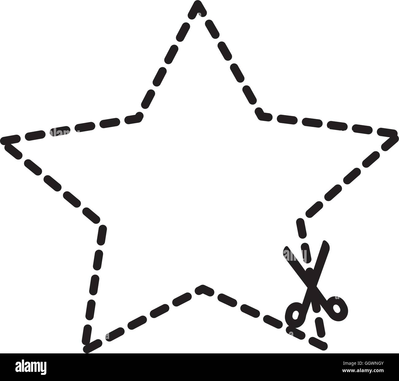 banner star sticker scissors icon. Vector graphic Stock Vector Image ...