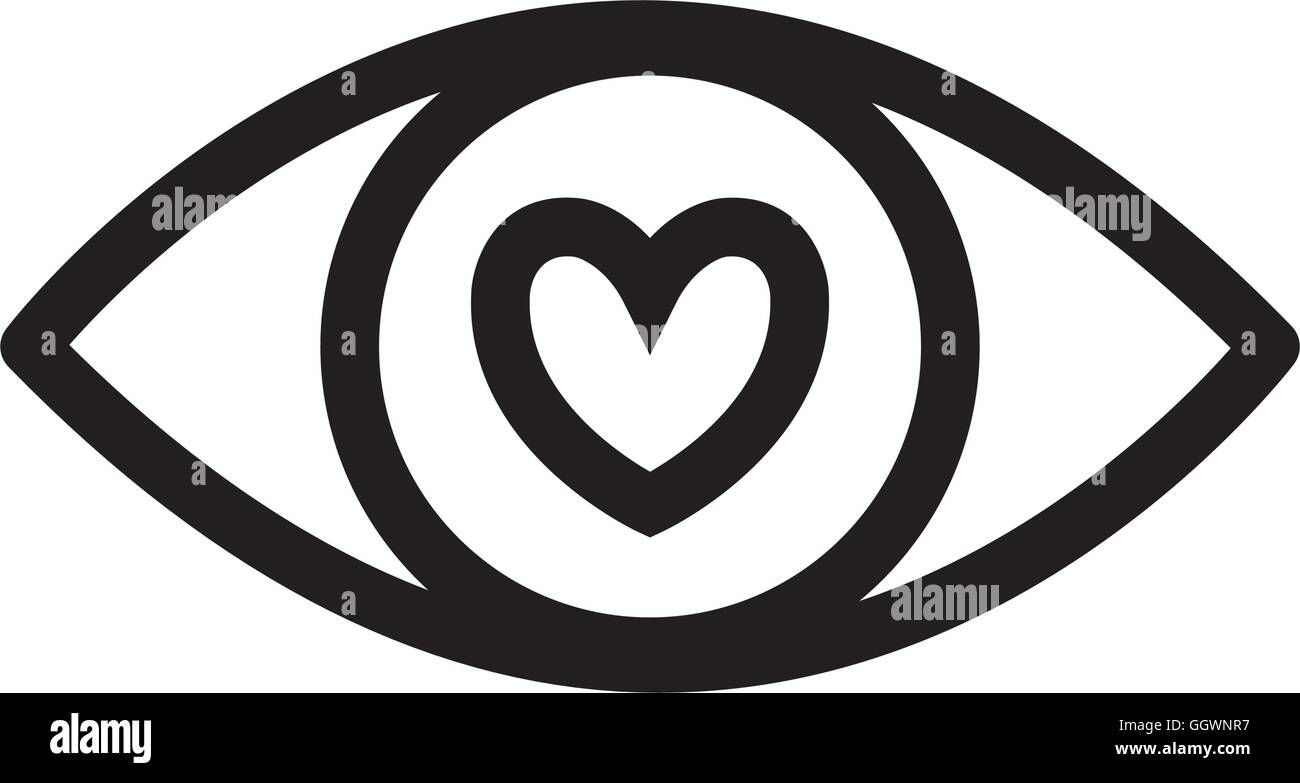 eye heart look vision optical icon. Vector graphic Stock Vector Image ...