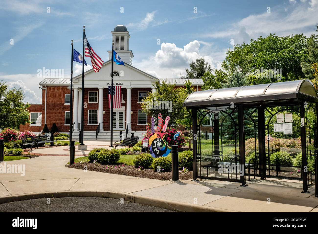 Purcellville Town Hall, 221 South Nursery Avenue, Purcellville, Virginia Stock Photo