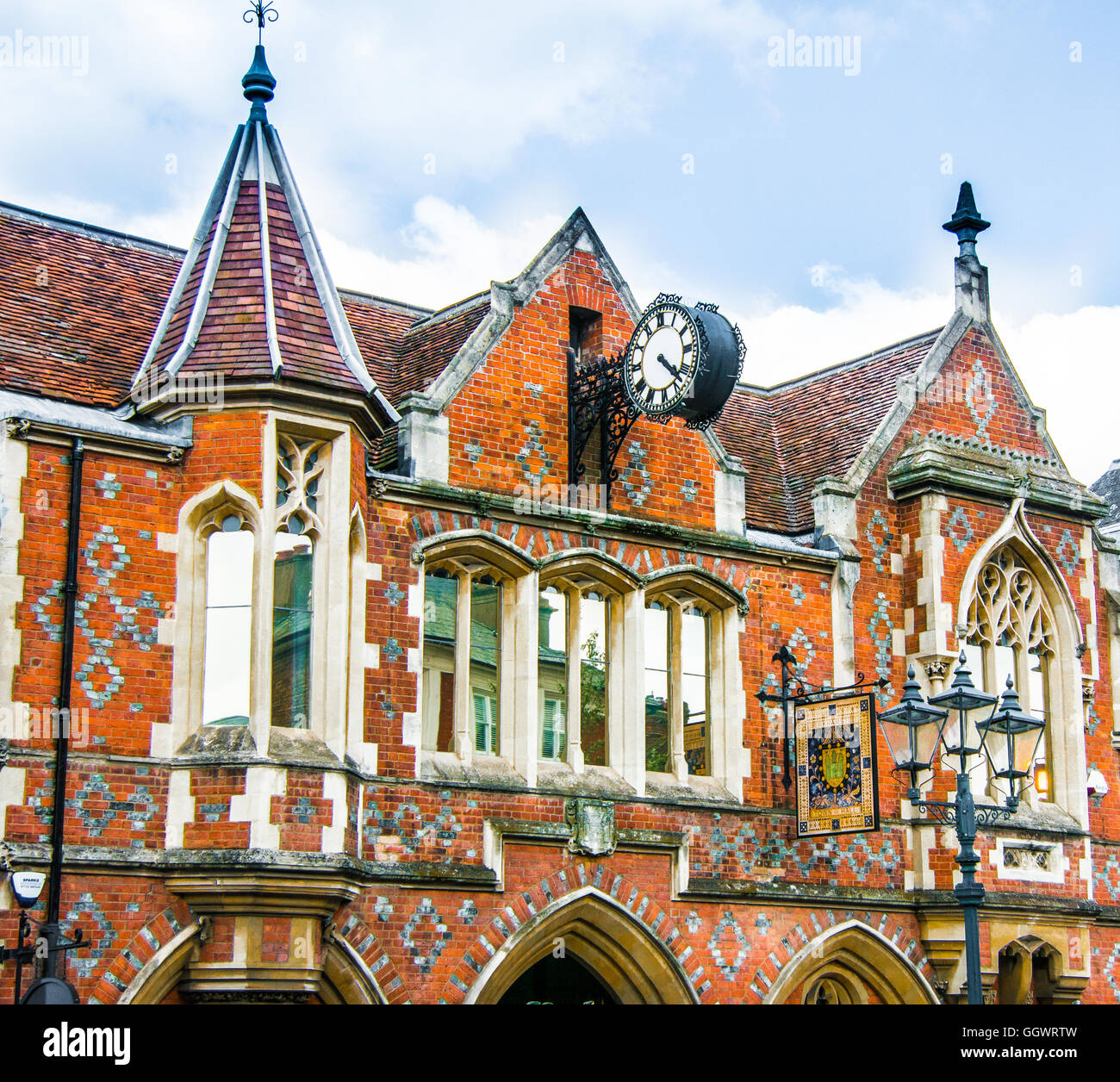 Victorian style Berkhamsted Old Town Hall, built 1859 with a striking