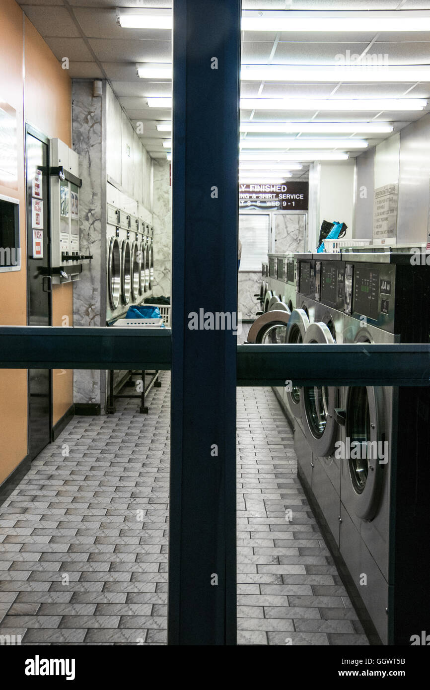 Launderette (UK) or washateria (US) a selfservice, coinoperated laundry facility London