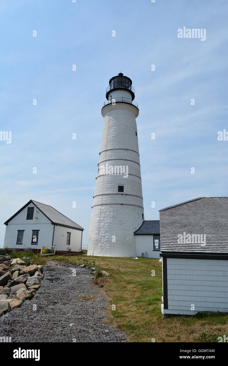 Boston Light, America's oldest light station, on Little Brewster Island ...
