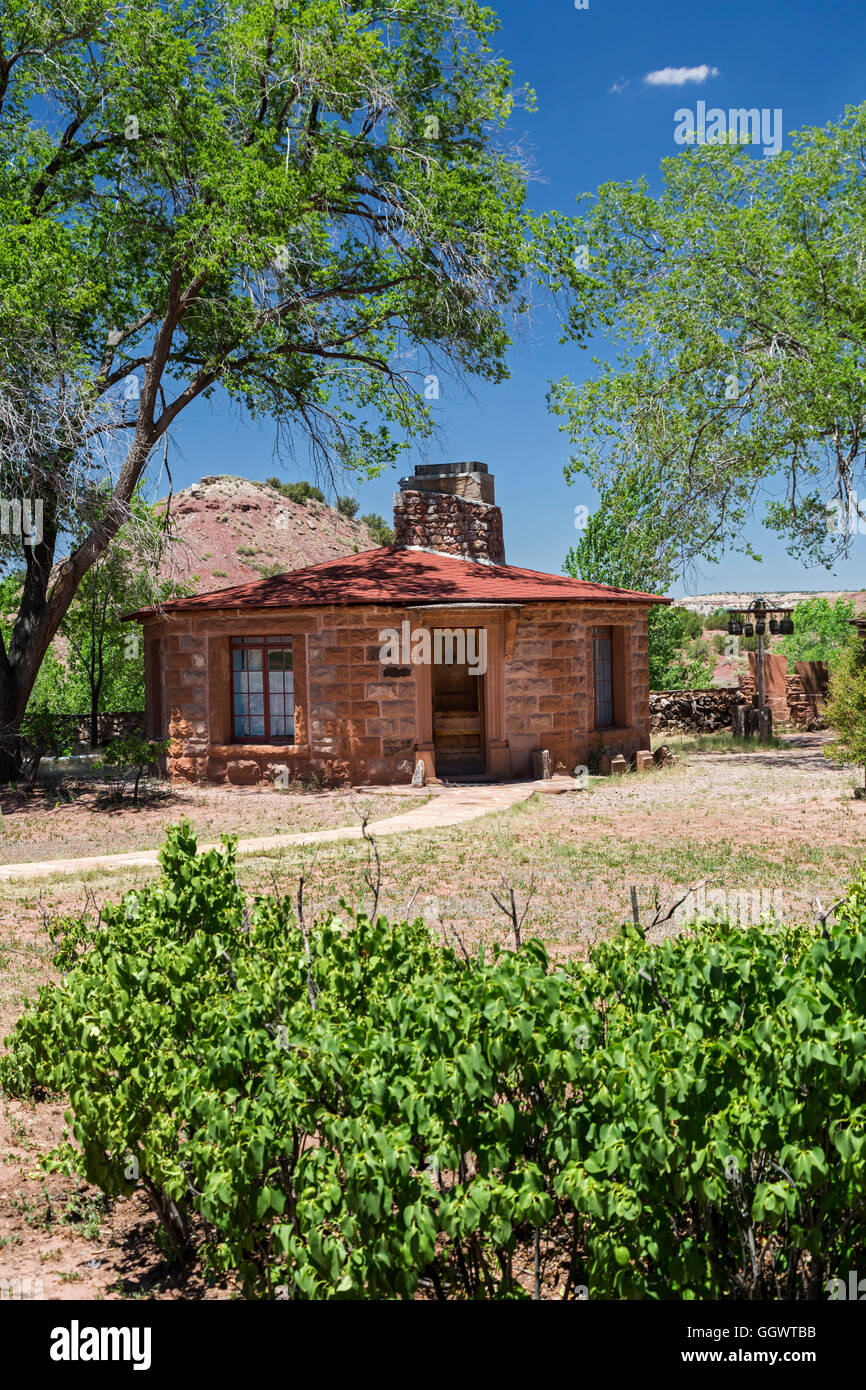 Ganado, Arizona The guest hogan at the Hubbell Trading Post Stock