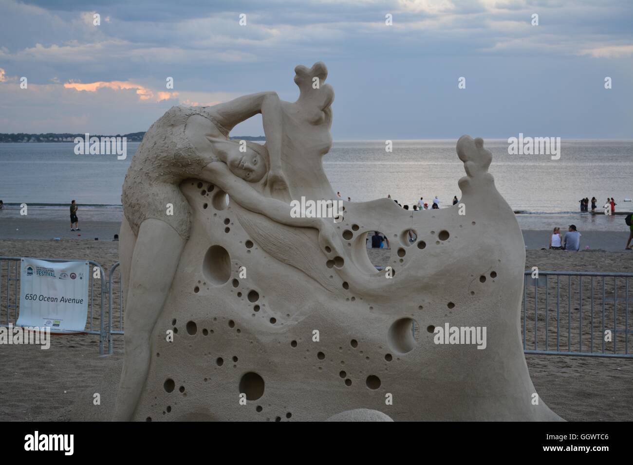 A sand sculpture from the Revere Beach sandcastle competition in Revere