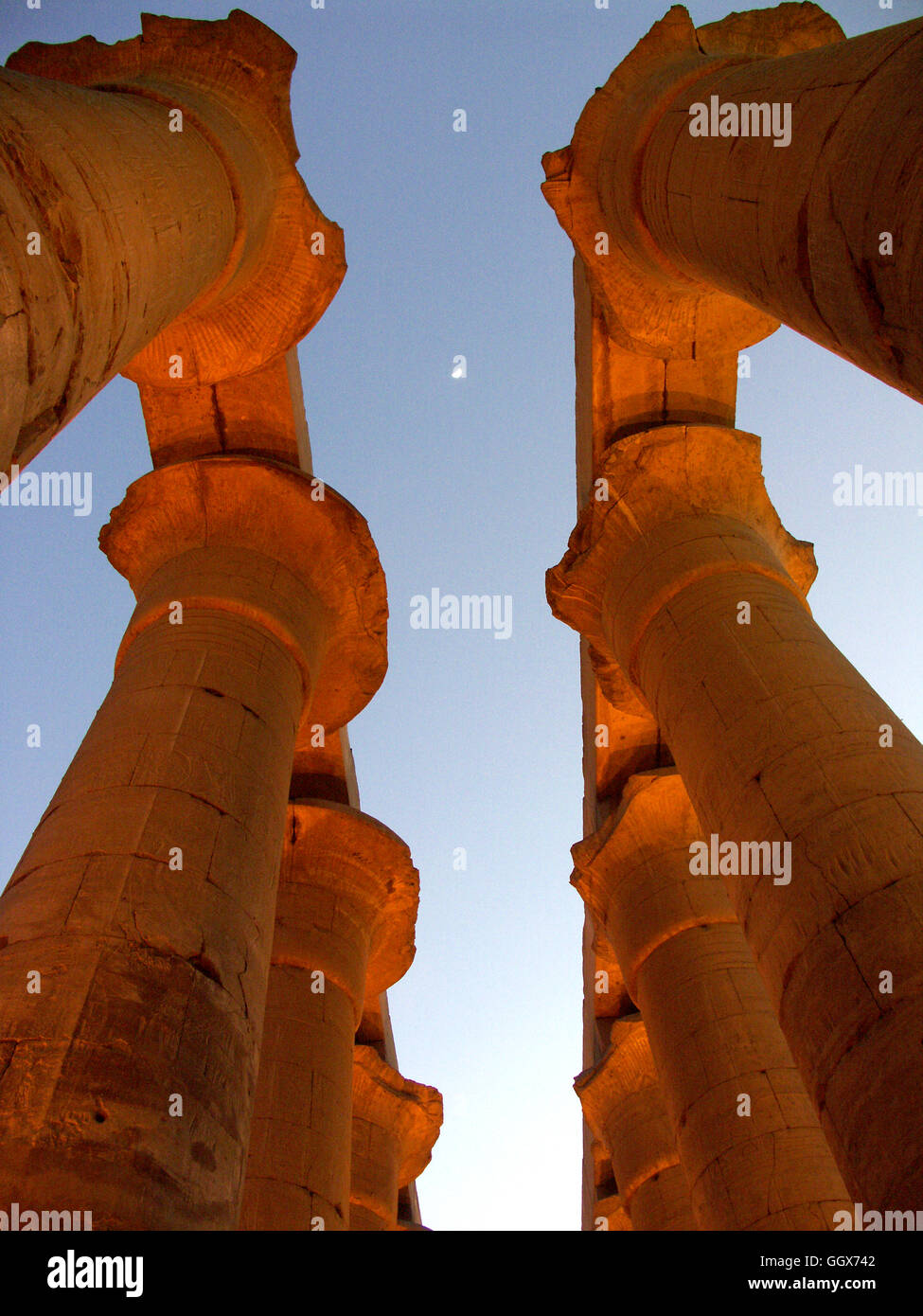 The Processional Colonnade Of Ahmenhotep III Papyrus style Columns In 
