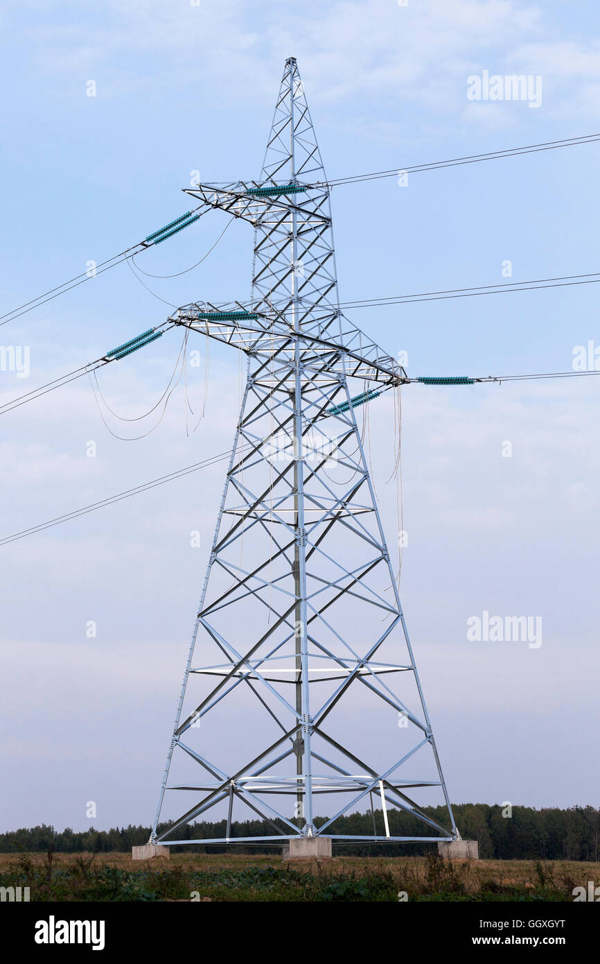 electricity transmission system Stock Photo Alamy