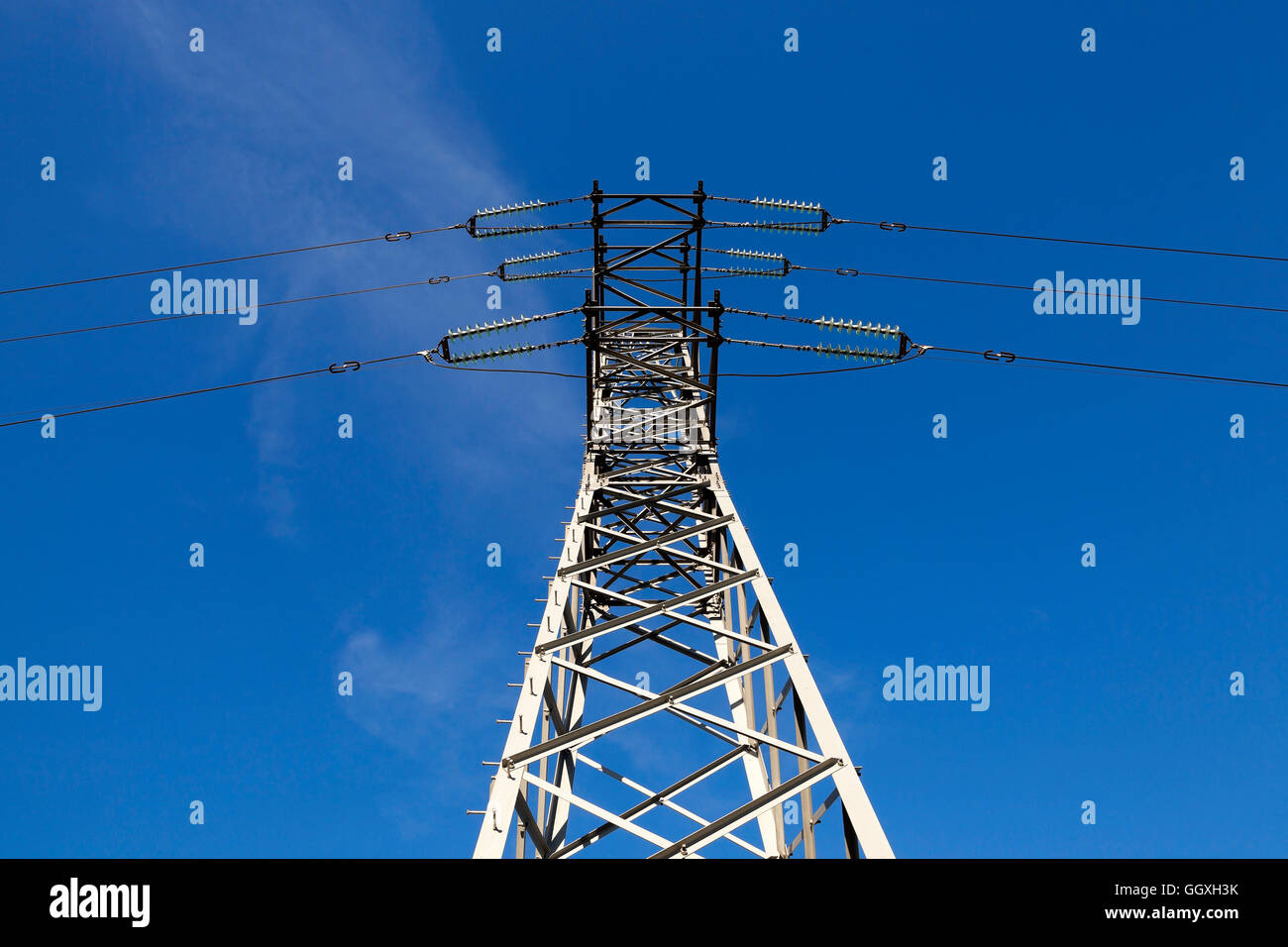 electricity transmission system Stock Photo Alamy