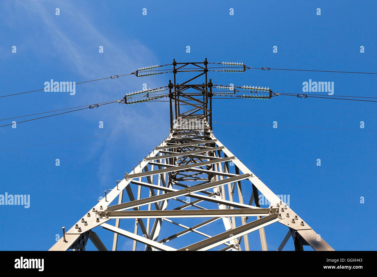 electricity transmission system Stock Photo Alamy