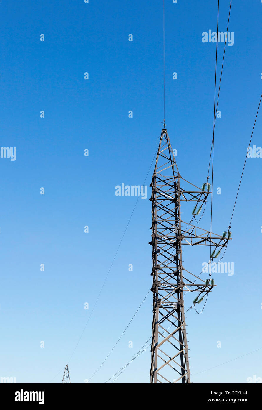 electricity transmission system Stock Photo Alamy
