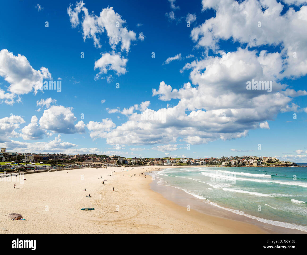 sunny day view of famous bondi beach in sydney australia Stock Photo