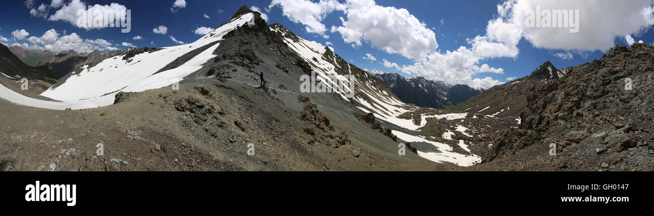 Telety Pass in Kyrgyzstan. Terskey Alatau, Tian Shan mountains in Kirghizia (former Soviet Union). Stock Photo