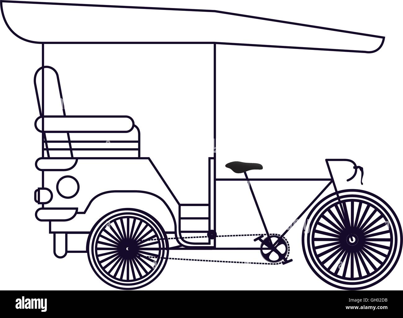 India cycle rickshaw Stock Vector Images - Alamy