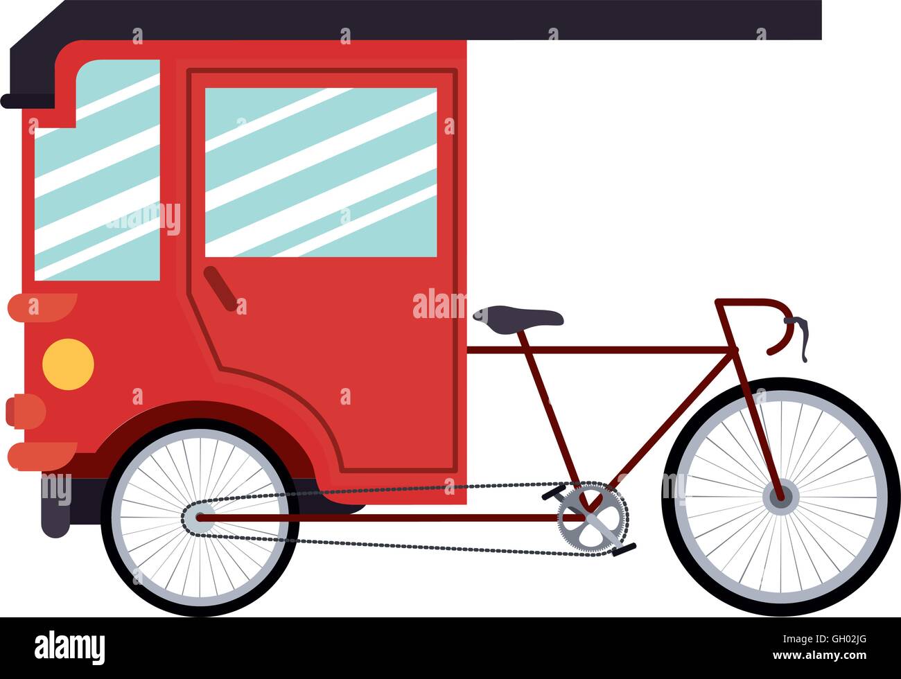 India cycle rickshaw Stock Vector Images - Alamy