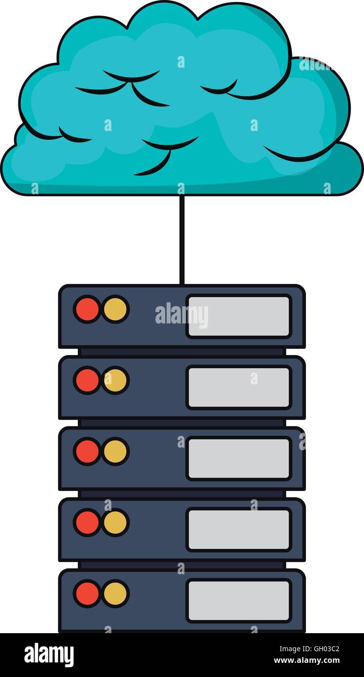 cloud computing connection isolated icon design Stock Vector Image ...