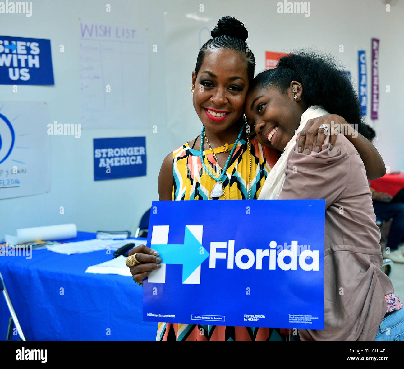MIAMI GARDENS, FL - AUGUST 06: Tichina Arnold and daughter Alijah Kai
