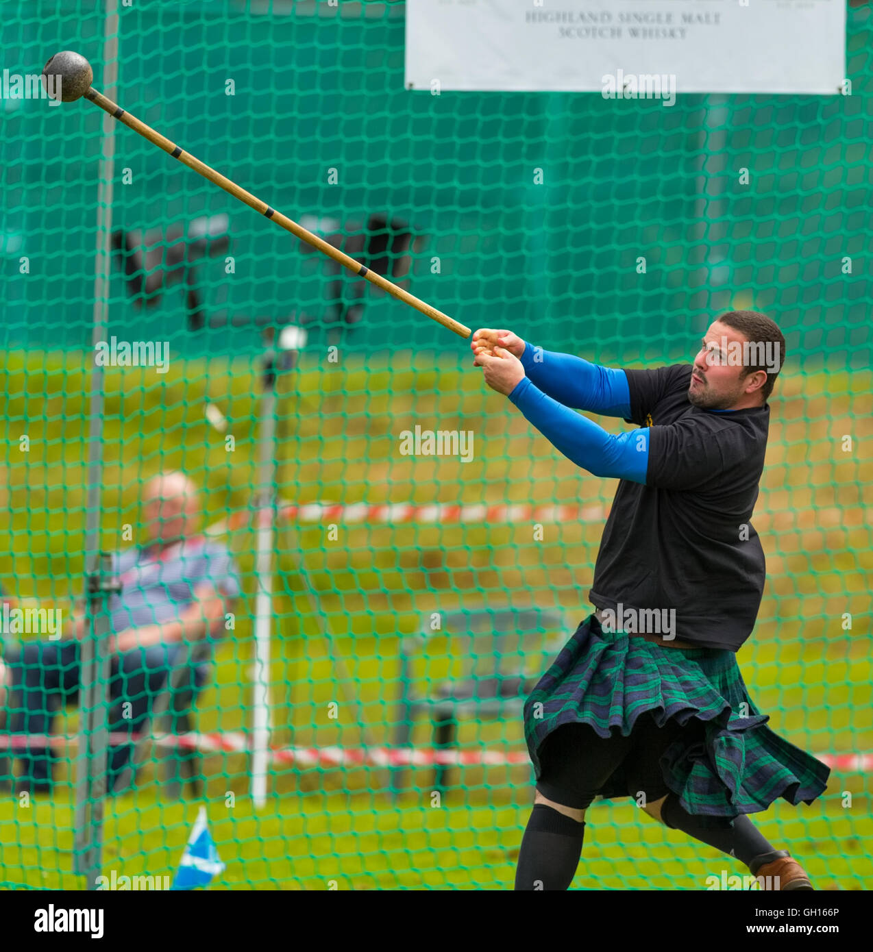 Moray, UK. 06th Aug, 2016. This is a man throwing the Light Hammer at