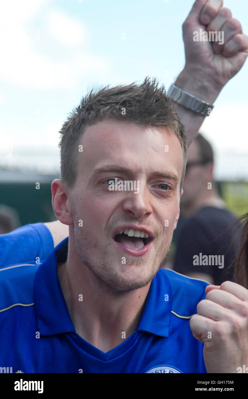 Jamie vardy 2016 leicester hi-res stock photography and images - Alamy