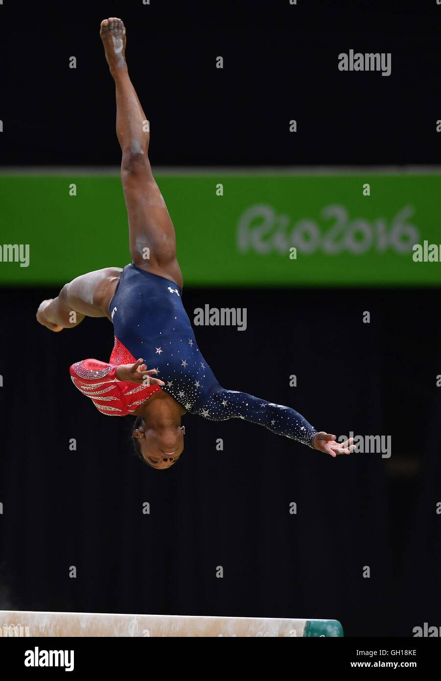 Rio de Janeiro, Brazil. 07th Aug, 2016. Simone Biles (USA) on the balance bar. Womens Artistic Gymnastics. Olympic Arena. Olympic Park. Rio de Janeiro. Brazil. 07/08/2016. Credit:  Sport In Pictures/Alamy Live News Stock Photo