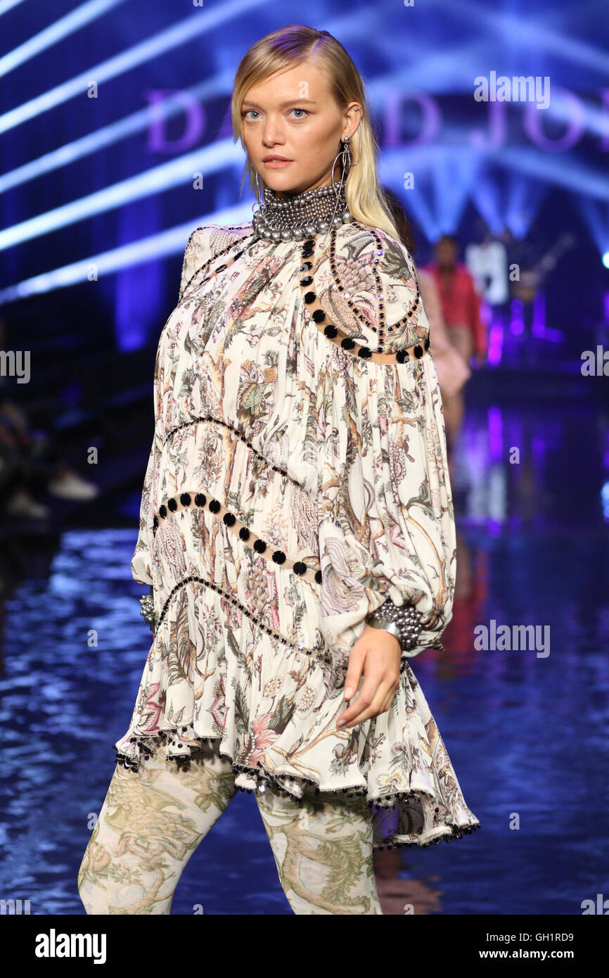 David Jones Spring Summer 2016 collections launch rehearsal Gemma Ward wearing Zimmermann Stock