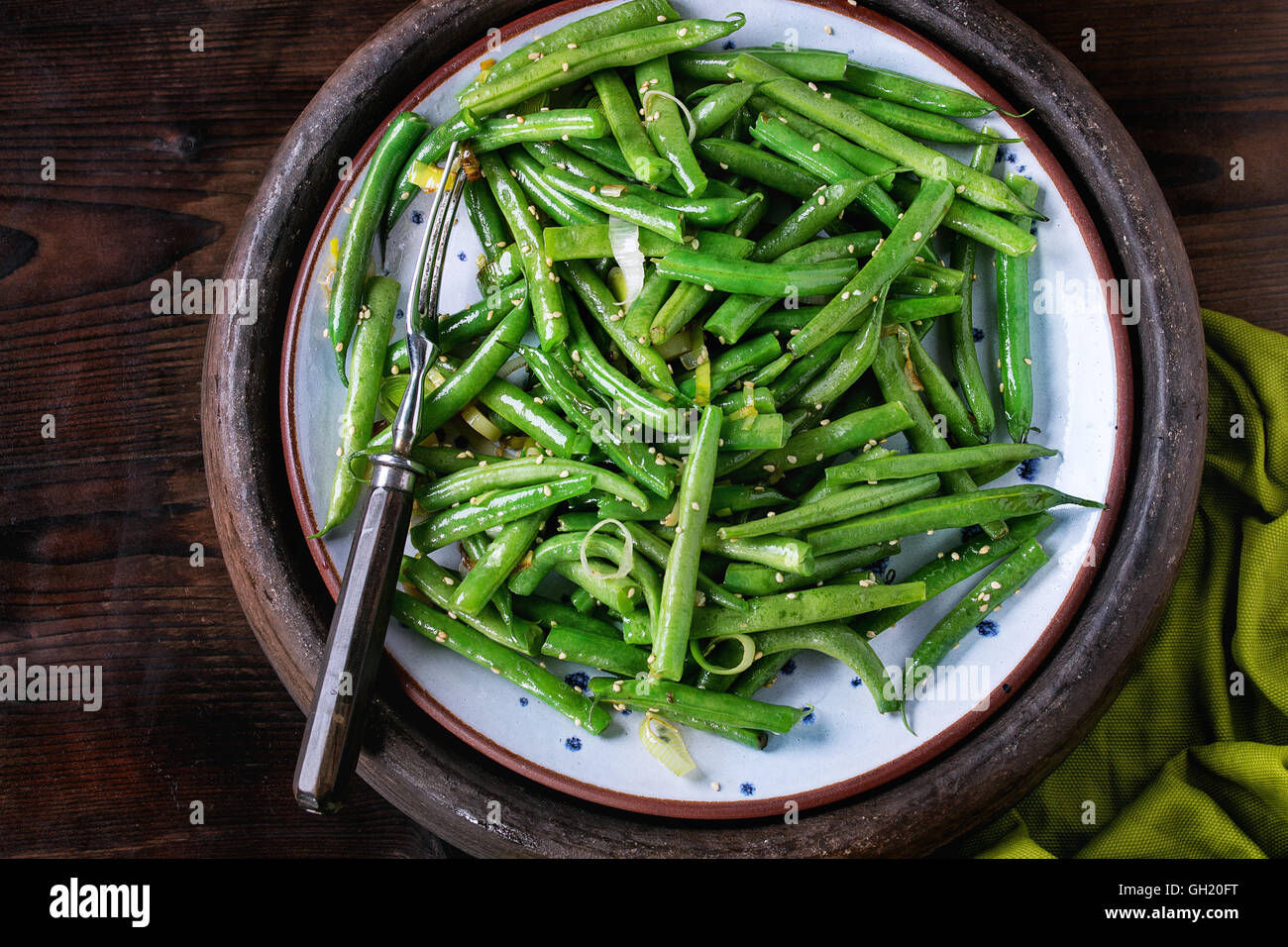 Fried long beans Stock Photo Alamy