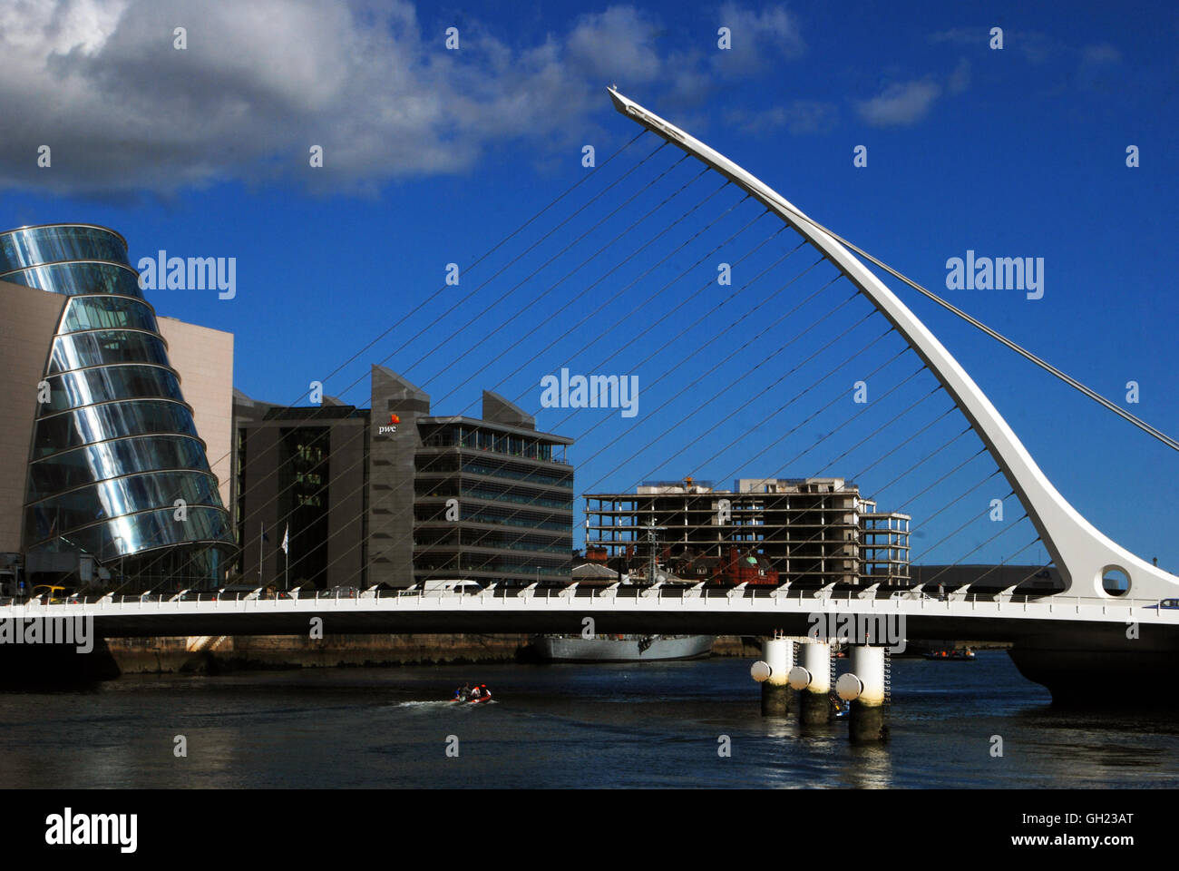Samuel Beckett Bridge on the Liffey River in Ireland Stock Photo - Alamy