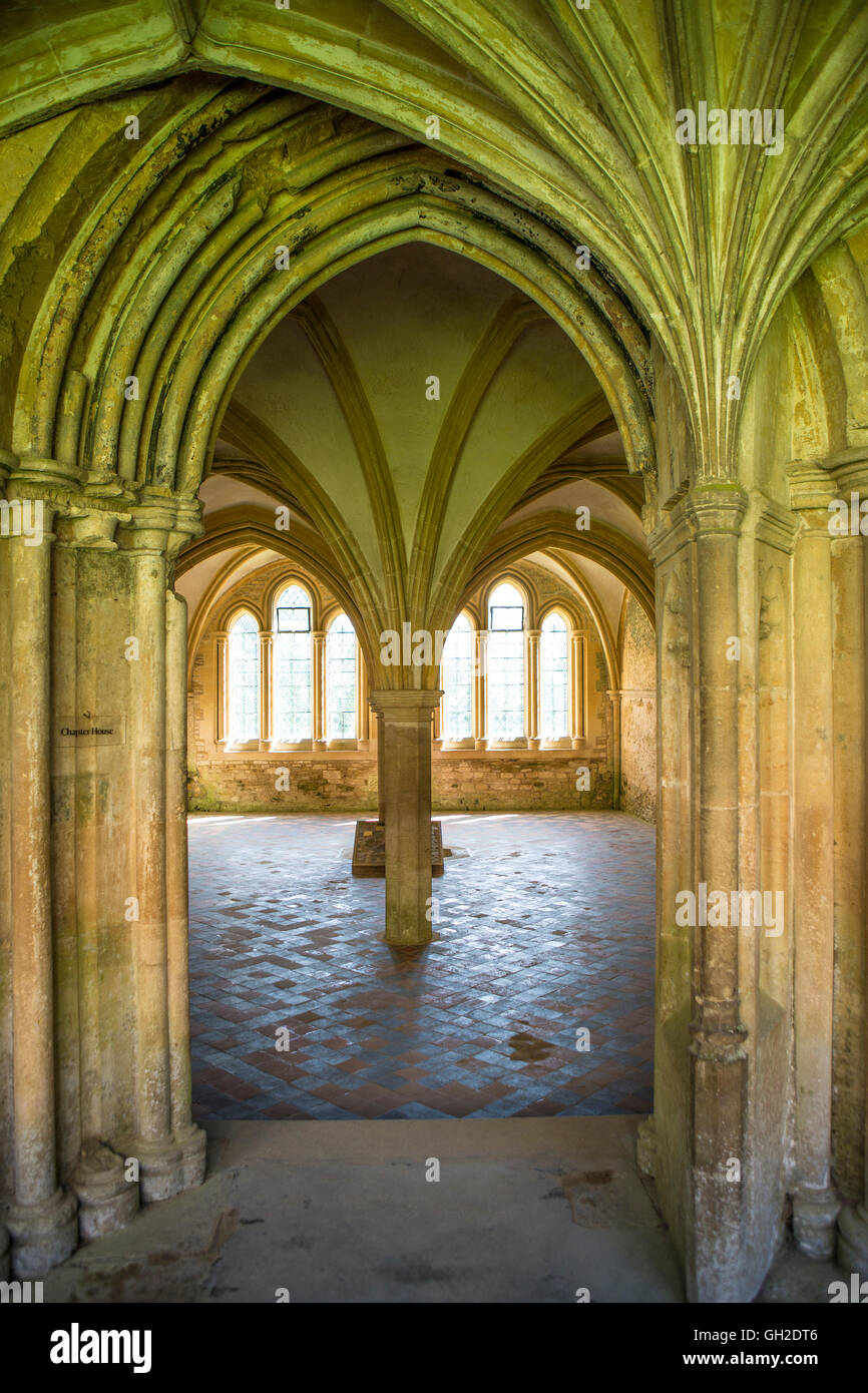 The Chapter House, Lacock Abbey, Lacock, Wiltshire, England Stock Photo