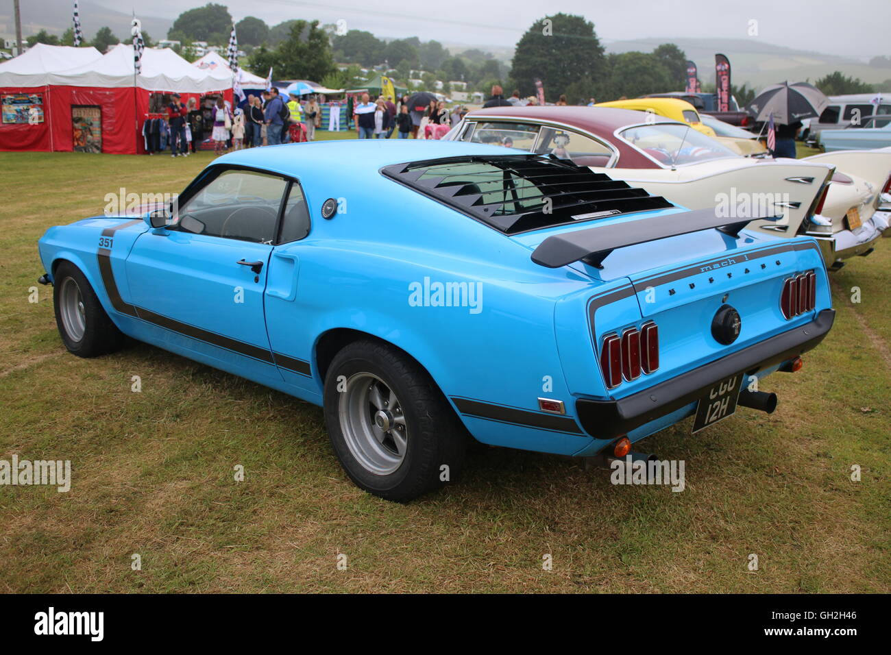 Blue 1969 Mustang Stock Photo - Alamy