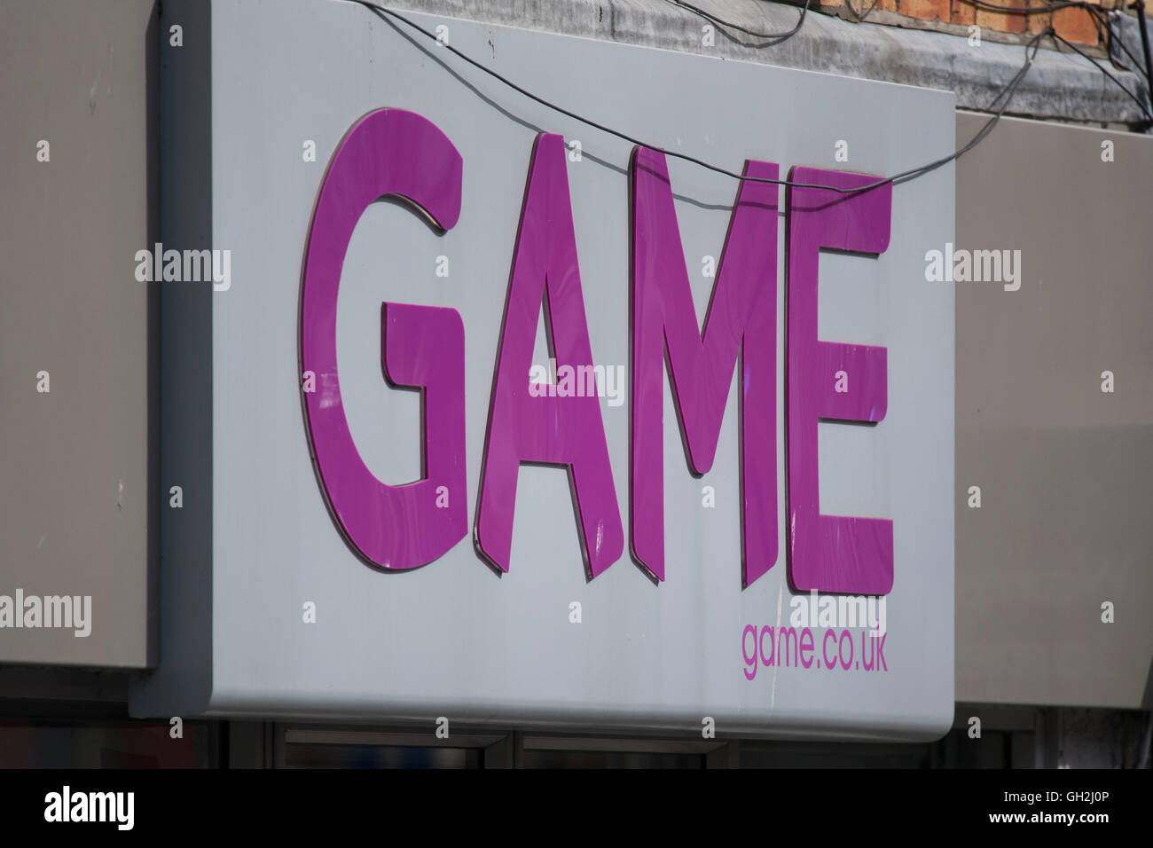 Game retail store sign logo. Stock Photo
