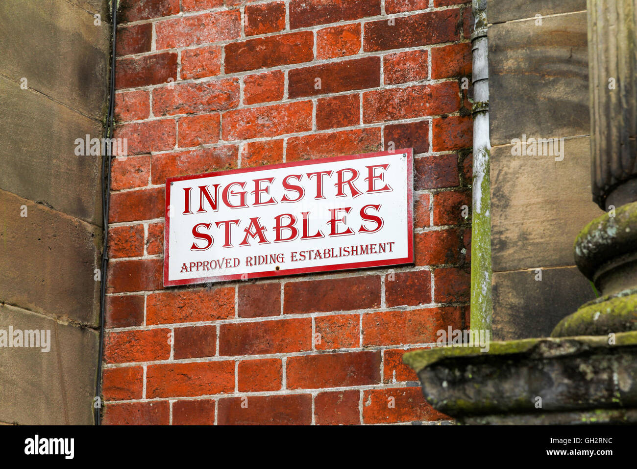 Ingestre Hall Stables Ingestre near to Stafford Staffordshire England UK Stock Photo