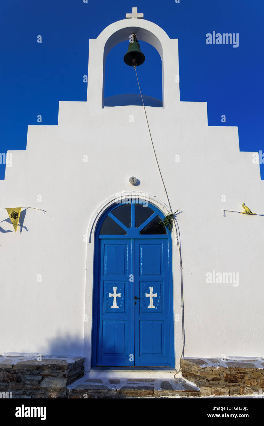 Small church in Antiparos island, Cyclades, Greece Stock Photo